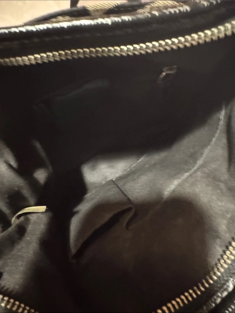 Coach Black & Khaki Signature Crossbody with Patent Trim
